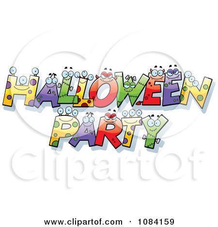 Clipart Halloween Party Letter Characters - Royalty Free Vector Illustration by Cory Thoman