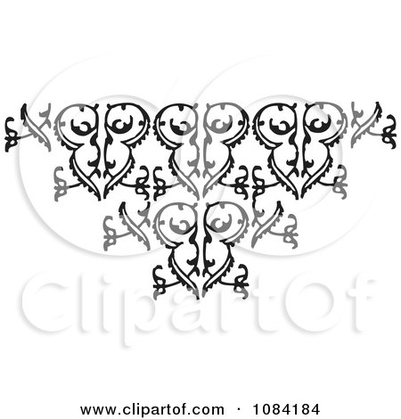 Clipart Black And White Vintage Design Element 11 - Royalty Free Vector Illustration by BestVector