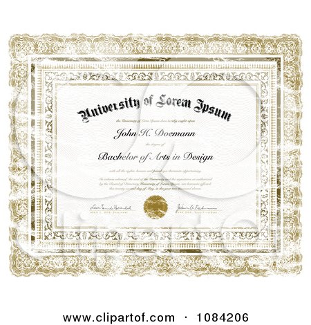 Clipart Distressed Diploma - Royalty Free Vector Illustration by BestVector