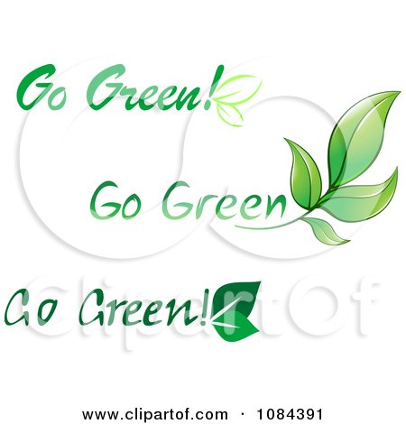 Clipart Go Green Icons 2 - Royalty Free Vector Illustration by Vector Tradition SM