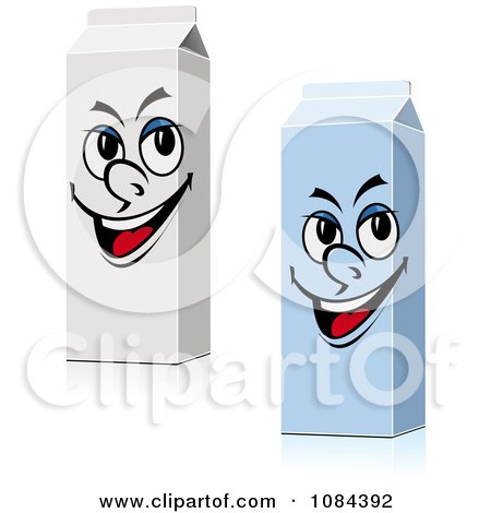 Clipart Two Milk Cartons - Royalty Free Vector Illustration by Vector Tradition SM