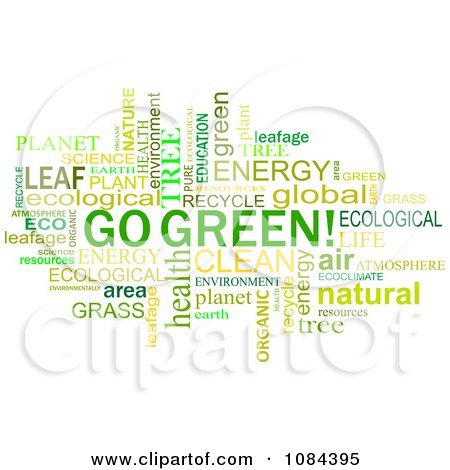 Clipart Go Green Word Collage - Royalty Free Vector Illustration by Vector Tradition SM