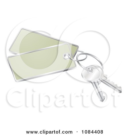 Clipart 3d Keys With Tags - Royalty Free Vector Illustration by AtStockIllustration