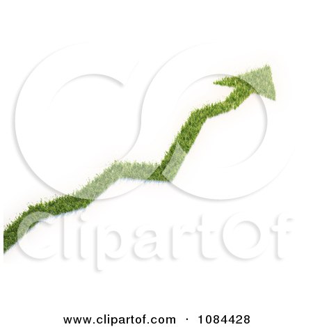 Clipart 3d Green Grassy Arrow Path - Royalty Free CGI Illustration by Mopic