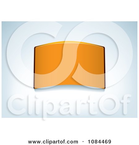 Clipart 3d Orange Glass Plaque - Royalty Free Vector Illustration by michaeltravers