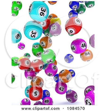 Clipart 3d Colorful Gambling Lottery Or Bingo Balls Falling - Royalty Free CGI Illustration by KJ Pargeter