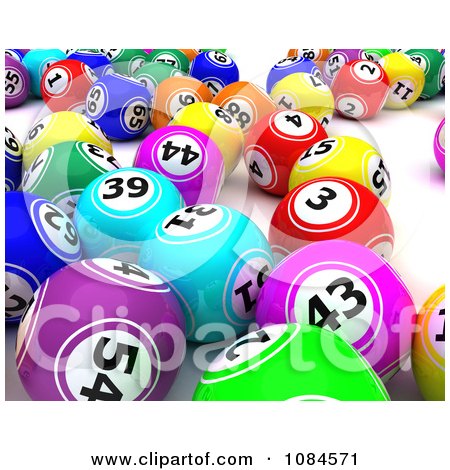 Clipart 3d Colorful Gambling Lottery Or Bingo Balls 1 - Royalty Free CGI Illustration by KJ Pargeter
