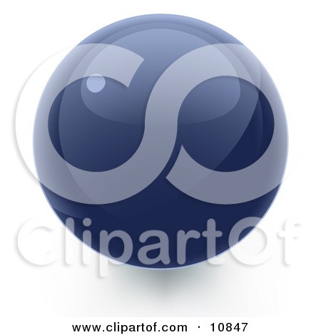 Clipart Illustration of a Blue 3D Sphere Internet Button by Leo Blanchette