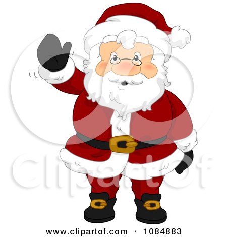 Clipart Santa Claus Waving Hello - Royalty Free Vector Illustration by BNP Design Studio