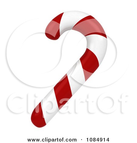 Clipart 3d Christmas Candy Cane - Royalty Free CGI Illustration by BNP Design Studio