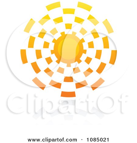 Clipart Hot Summer Sun And Reflection 9 - Royalty Free Vector Illustration by elena