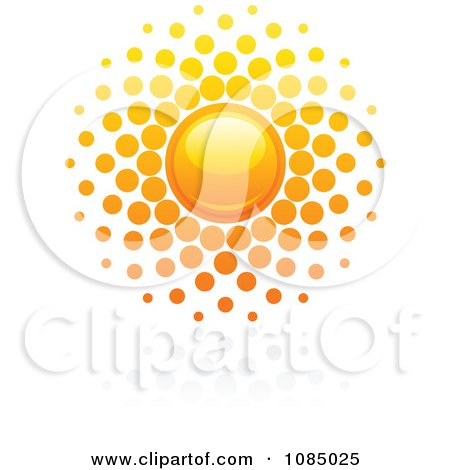 Clipart Hot Summer Sun And Reflection 6 - Royalty Free Vector Illustration by elena
