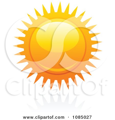 Clipart Hot Summer Sun And Reflection 15 - Royalty Free Vector Illustration by elena