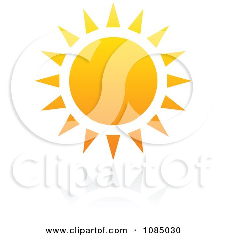 Clipart Hot Summer Sun And Reflection 2 - Royalty Free Vector Illustration by elena