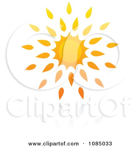 Clipart Hot Summer Sun And Reflection 11 - Royalty Free Vector Illustration by elena