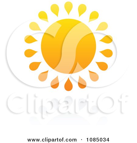 Clipart Hot Summer Sun And Reflection 3 - Royalty Free Vector Illustration by elena