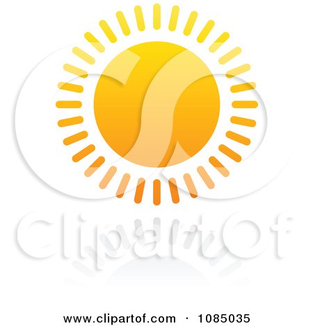 Clipart Hot Summer Sun And Reflection 4 - Royalty Free Vector Illustration by elena
