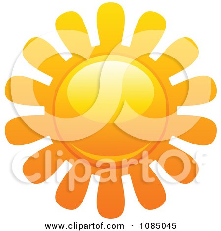 Clipart Hot Summer Sun With Petal Rays 3 - Royalty Free Vector Illustration by elena