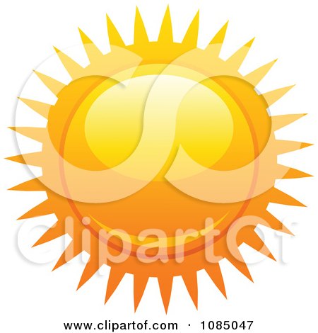 Clipart Hot Summer Sun With Fiery Rays 4 - Royalty Free Vector Illustration by elena