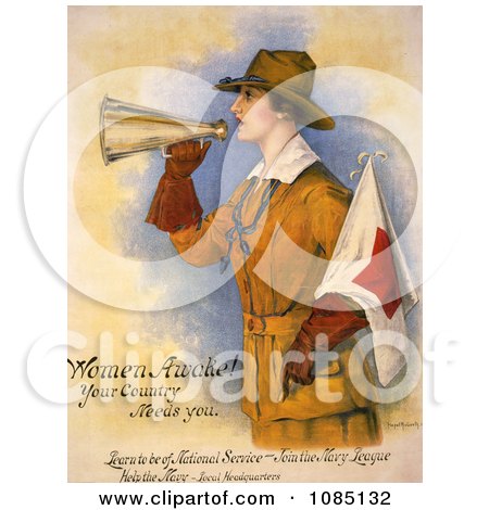 Woman Recruiting For the Navy - Free Stock Illustration by JVPD