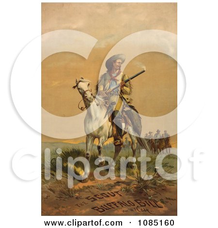 William F Cody (Buffalo Bill) - Royalty Free Stock Illustration by JVPD