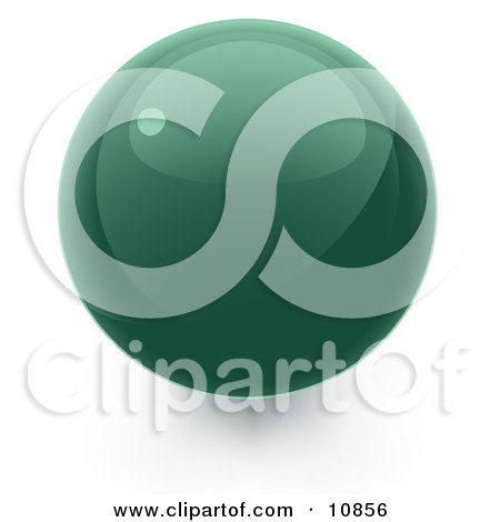 Clipart Illustration of a Green 3D Sphere Internet Button by Leo Blanchette