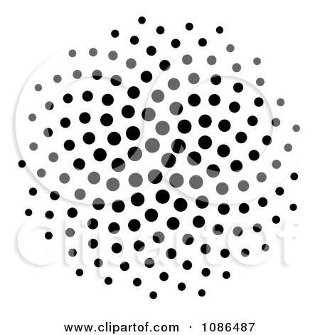 Clipart Black Spiral Fibonacci Golden Ratio Mathematics Dot Pattern - Royalty Free Illustration by Leo Blanchette