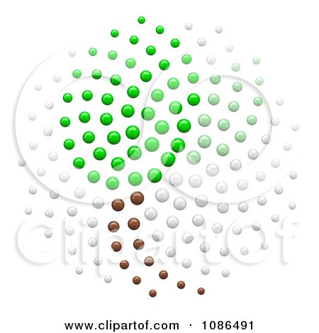 Clipart 3d Spiral Fibonacci Golden Ratio Mathematics Plant Leaf Dot Pattern - Royalty Free Illustration by Leo Blanchette