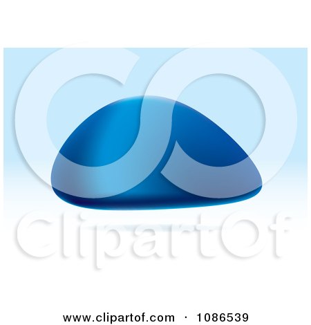 Clipart 3d Blue Floating Stone - Royalty Free Vector Illustration by michaeltravers
