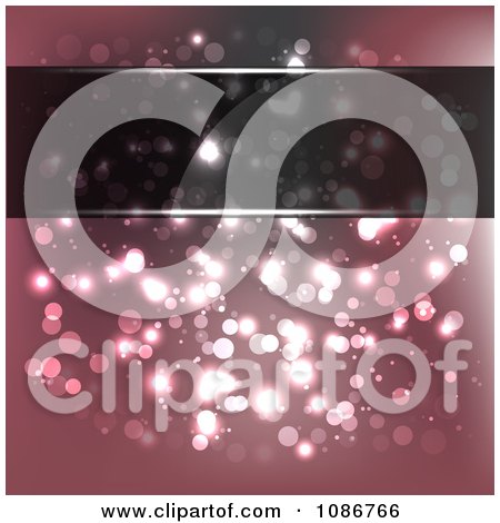 Clipart Red Sparkle Christmas Background With A Copyspace Bar - Royalty Free Illustration by vectorace