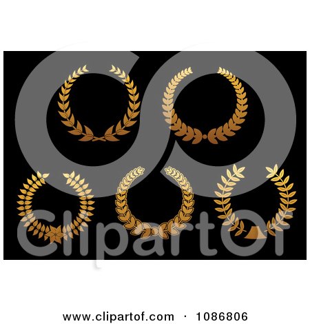 Clipart Golden Laurel Wreaths - Royalty Free Vector Illustration by Vector Tradition SM