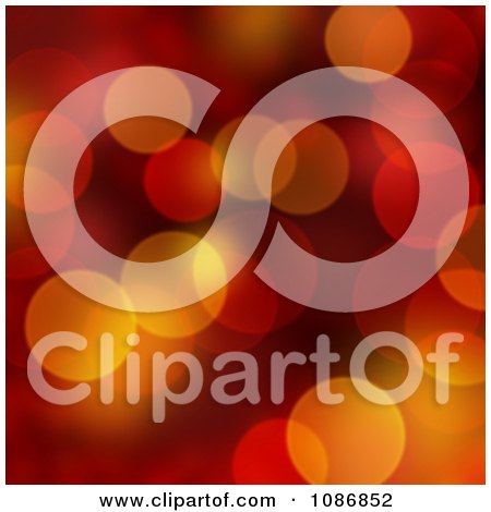 Clipart Red And Orange Sparkly Christmas Bokeh Lights Background - Royalty Free CGI Illustration by KJ Pargeter