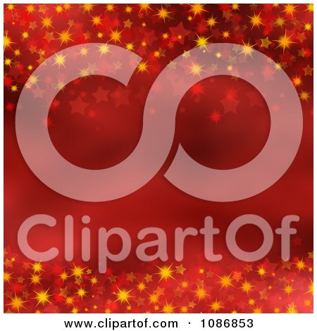 Clipart Red And Orange Christmas Star Background - Royalty Free CGI Illustration by KJ Pargeter
