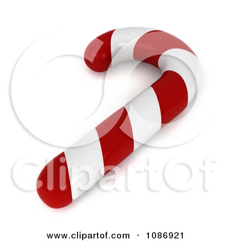 Clipart 3d Peppermint Candy Cane - Royalty Free CGI Illustration by BNP Design Studio