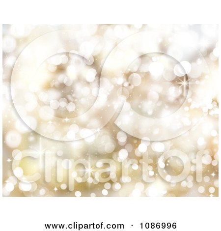 Clipart Glittery Gold Christmas Background - Royalty Free CGI Illustration by KJ Pargeter
