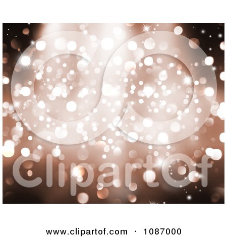 Clipart Sparkly Brown Christmas Background - Royalty Free CGI Illustration by KJ Pargeter