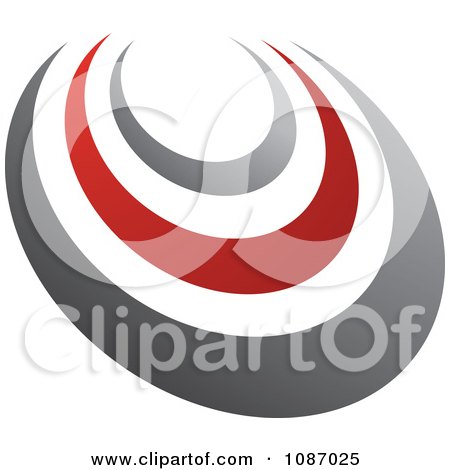 Clipart Gray And Red Circle - Royalty Free Vector Illustration by TA Images