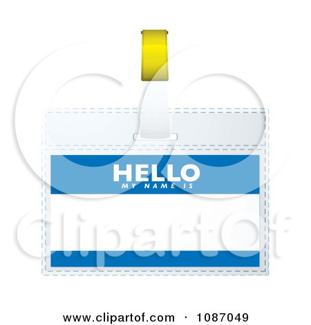 Clipart 3d Hello My Name Is Tag - Royalty Free Vector Illustration by michaeltravers
