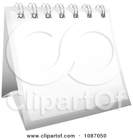 Clipart 3d White Flip Desk Calendar - Royalty Free Vector Illustration by michaeltravers