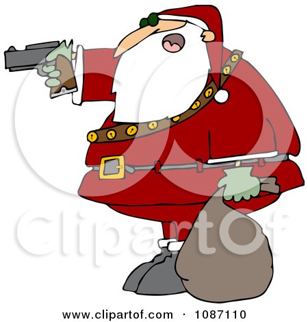 Santa Aiming A Gun Posters, Art Prints by - Interior Wall Decor #1087110