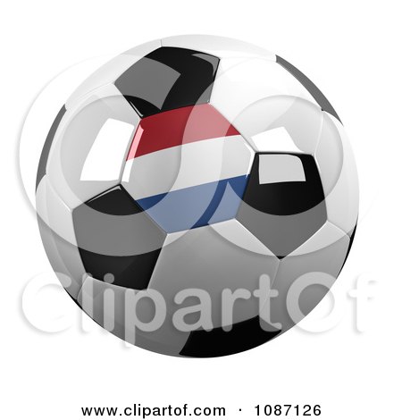Clipart 3d Netherlands Soccer Championship Of 2012 Ball - Royalty Free CGI Illustration by stockillustrations