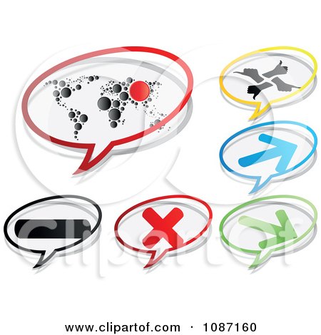 Clipart Icon Chat Balloons - Royalty Free Vector Illustration by Andrei Marincas