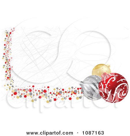 Clipart Scratched Christmas Website Banner With Baubles - Royalty Free Vector Illustration by Andrei Marincas