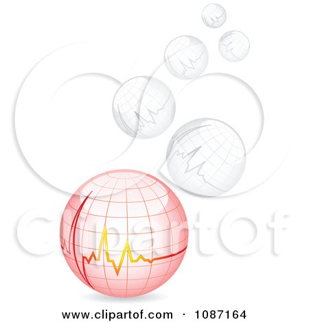 Clipart Cardiogram Chart Medical Bubbles - Royalty Free Vector Illustration by Andrei Marincas
