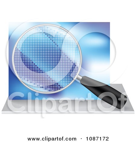 Clipart Quality Control Magnifying Glass Icon - Royalty Free Vector Illustration by Andrei Marincas