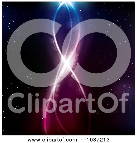 Clipart Fractal Of Light In Deep Space - Royalty Free Vector Illustration by TA Images