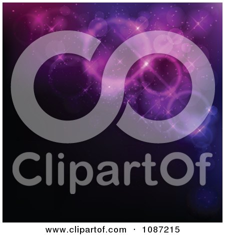 Clipart Glowing Orbs In Deep Space - Royalty Free Vector Illustration by TA Images