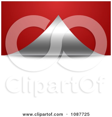 Clipart Red And Silver Turning Page - Royalty Free Illustration by vectorace