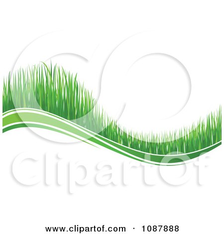 Clipart Green Grassy Wave - Royalty Free Vector Illustration by Vector Tradition SM