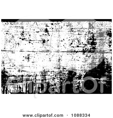 Clipart Black And White Wooden Grunge Overlay - Royalty Free Vector Illustration by BestVector